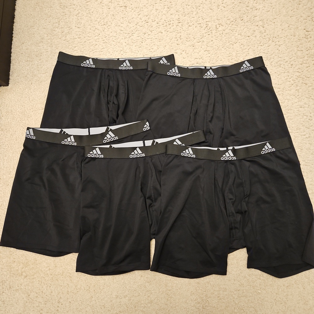 5 Pairs Adidas Compression Boxers | Large Aeroready Athletic Briefs